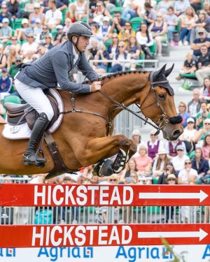 Third place. Jordan Coyle (IRL) and Chaccolino in The Al Shira'aa King George V Gold Cup at The Agria Royal International Horse Show, The All England Jumping Course, Hickstead, Sussex, United Kingdom. July 27th 2025 ~ MANDATORY Credit Elli Birch/Bootsandhooves - NO UNAUTHORISED USE - 07745 909676